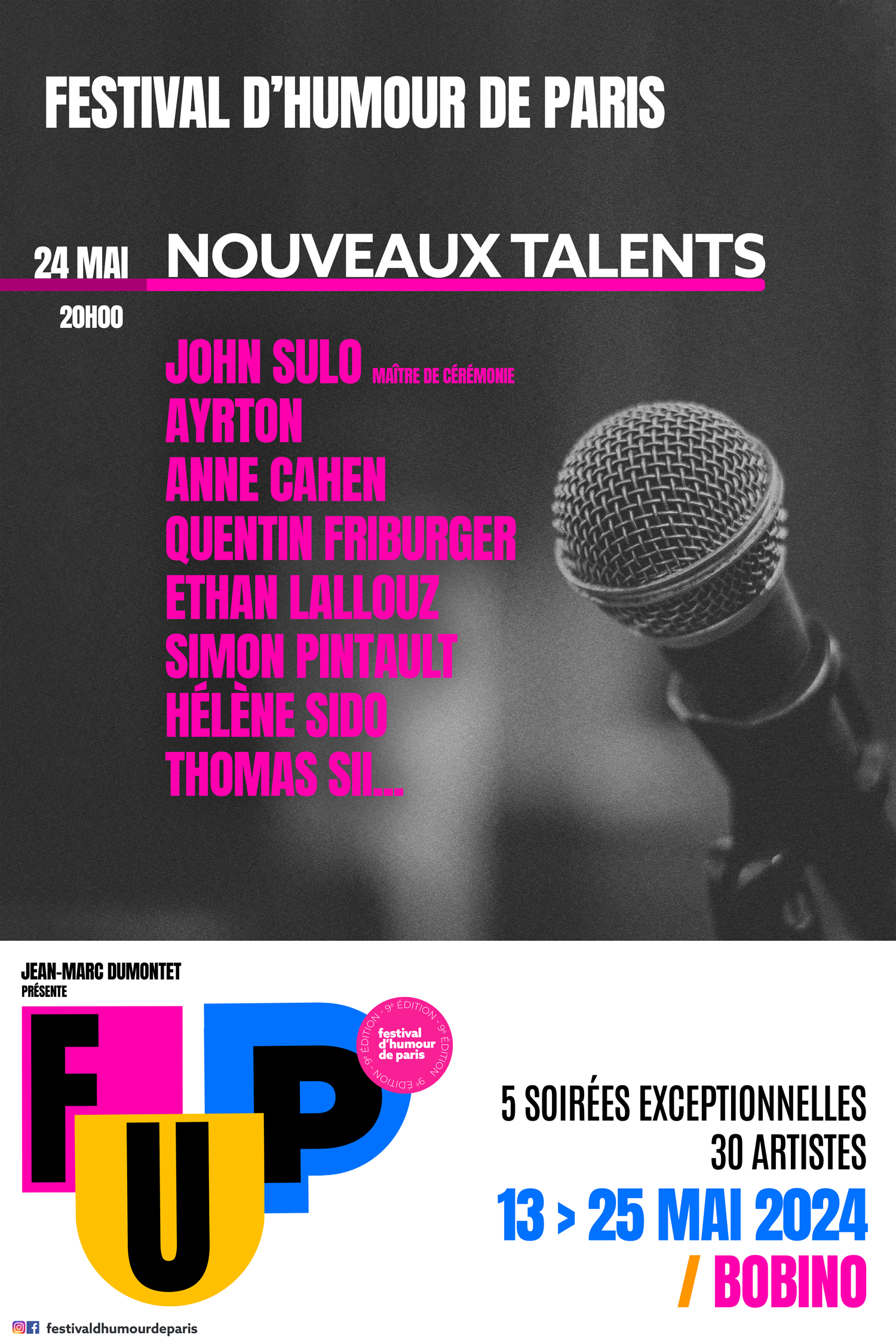 Soirée Nouveaux Talents - Festival d'Humour de Paris FUP