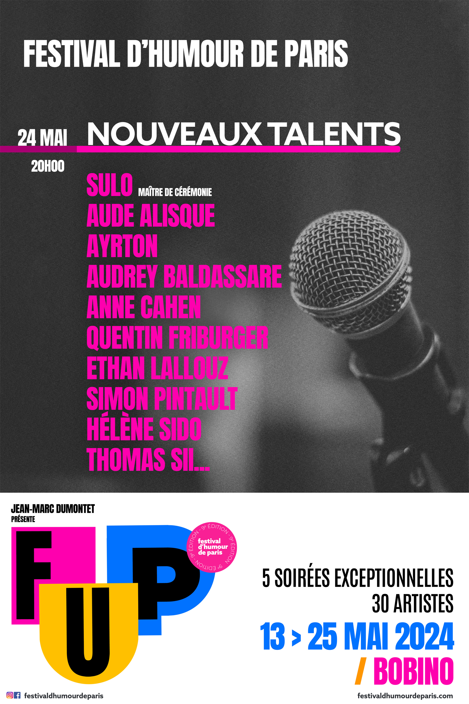 Soirée Nouveaux Talents - Festival d'Humour de Paris FUP